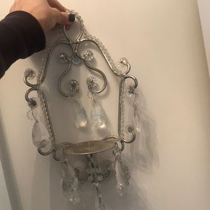 Opulent Treasures crystal look candle holder.